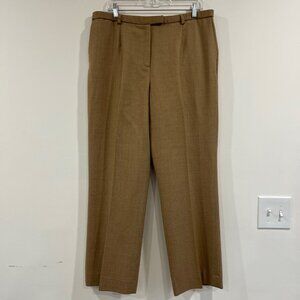 Vintage Pedleton Women's pants Virgin Wool Size 16 light brown preppy made in US